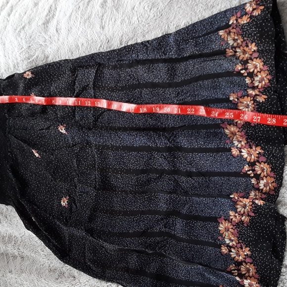 Vintage Sheer Polyester Strapless Waterfall  Floral Dress - Picture 6 of 9